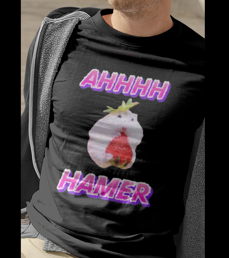 Ahhhh Hamer Strawberry Holding Hamer T-Shirt