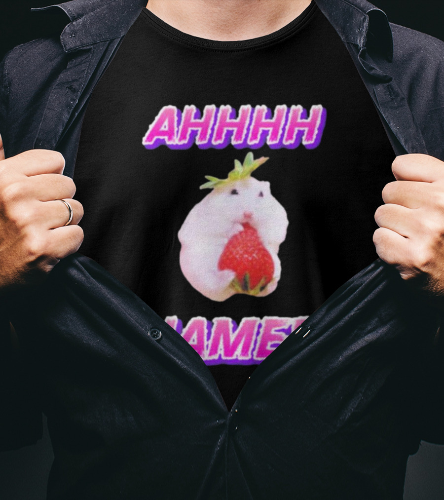 Ahhhh Hamer Strawberry Holding Hamer T-Shirt