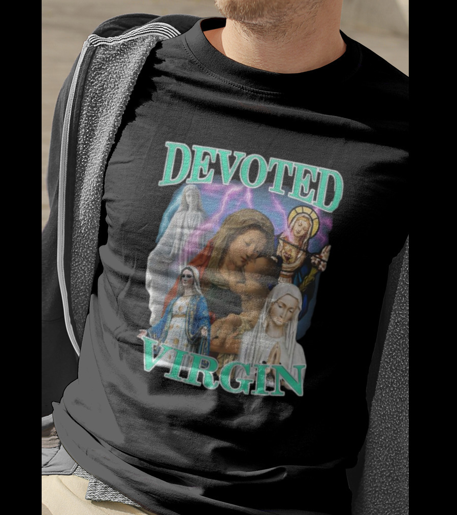 Devoted Virgin Mary Iconic Religious T-Shirt