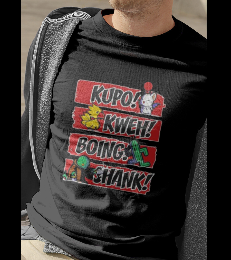 Kupo Kweh Boing Hank Moogle Chocobo Cactuar Tonberry T-Shirt