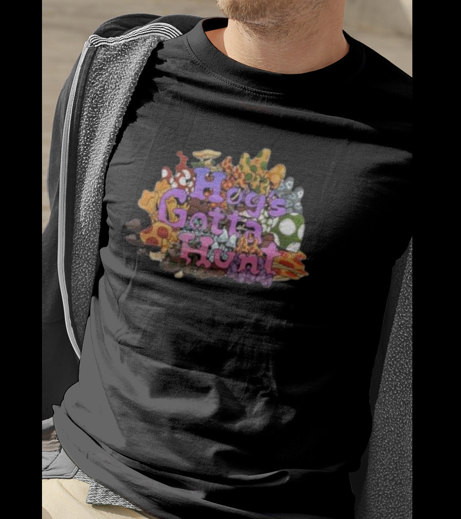 Hog’s Gotta Hunt Psychedelic Mushroom T-Shirt