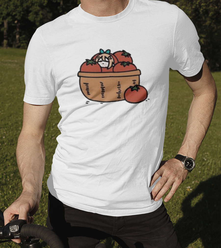 Pomato Anime Character In Tomato Basket T-Shirt