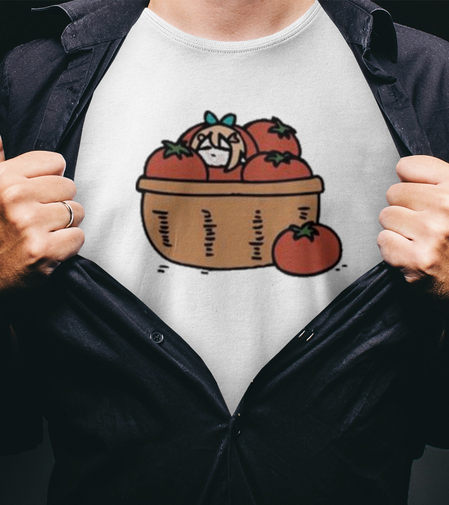 Pomato Anime Character In Tomato Basket T-Shirt