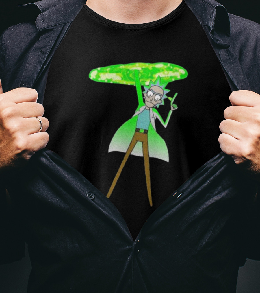 Rick Sanchez Portal Green Slime Rick And Morty T-Shirt