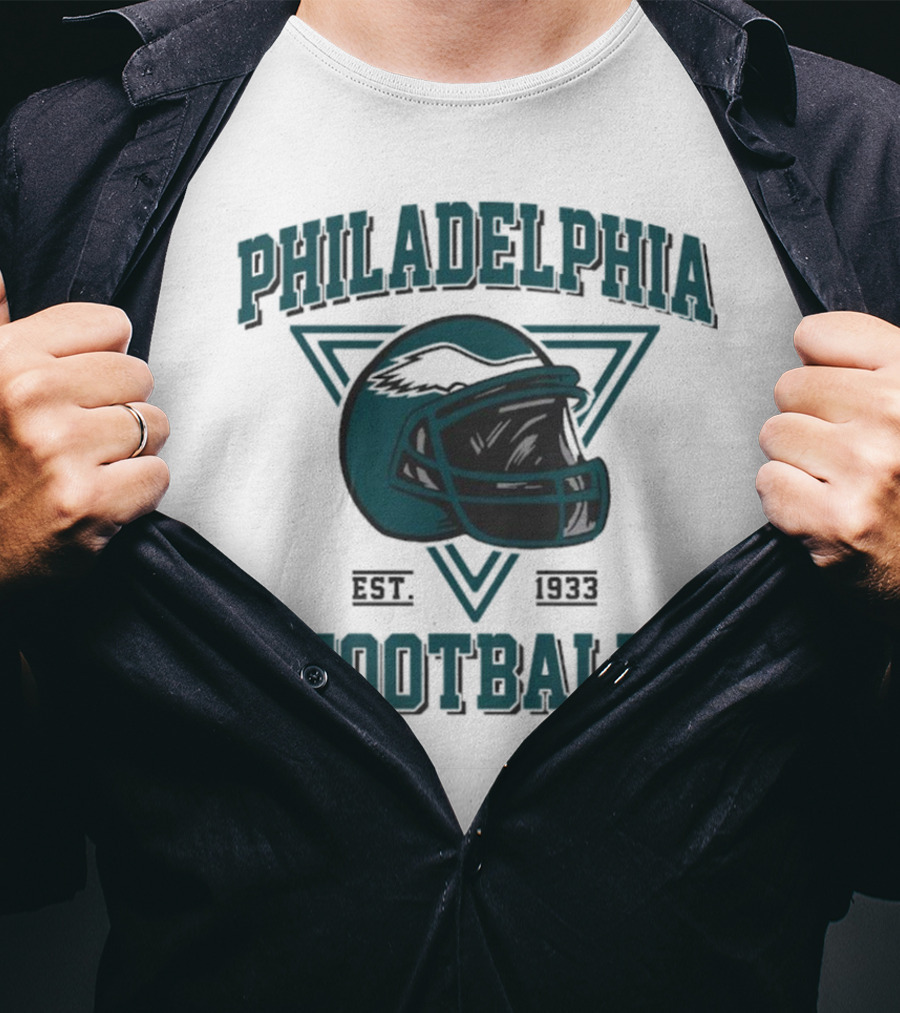 Philadelphia Eagles Helmet Est. 1933 Football T-Shirt