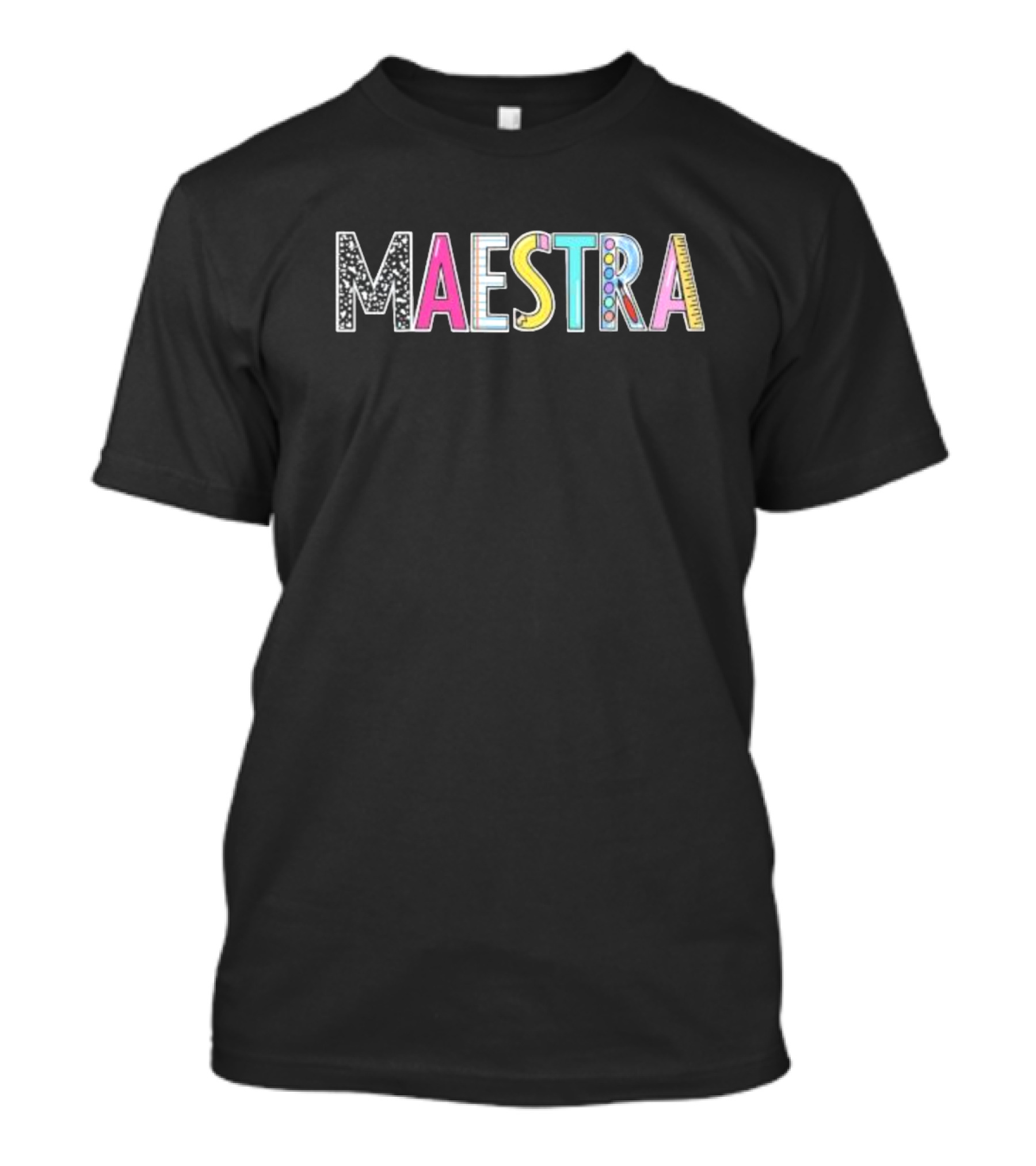 MAESTRA Colorful Bold Lettering T-Shirt