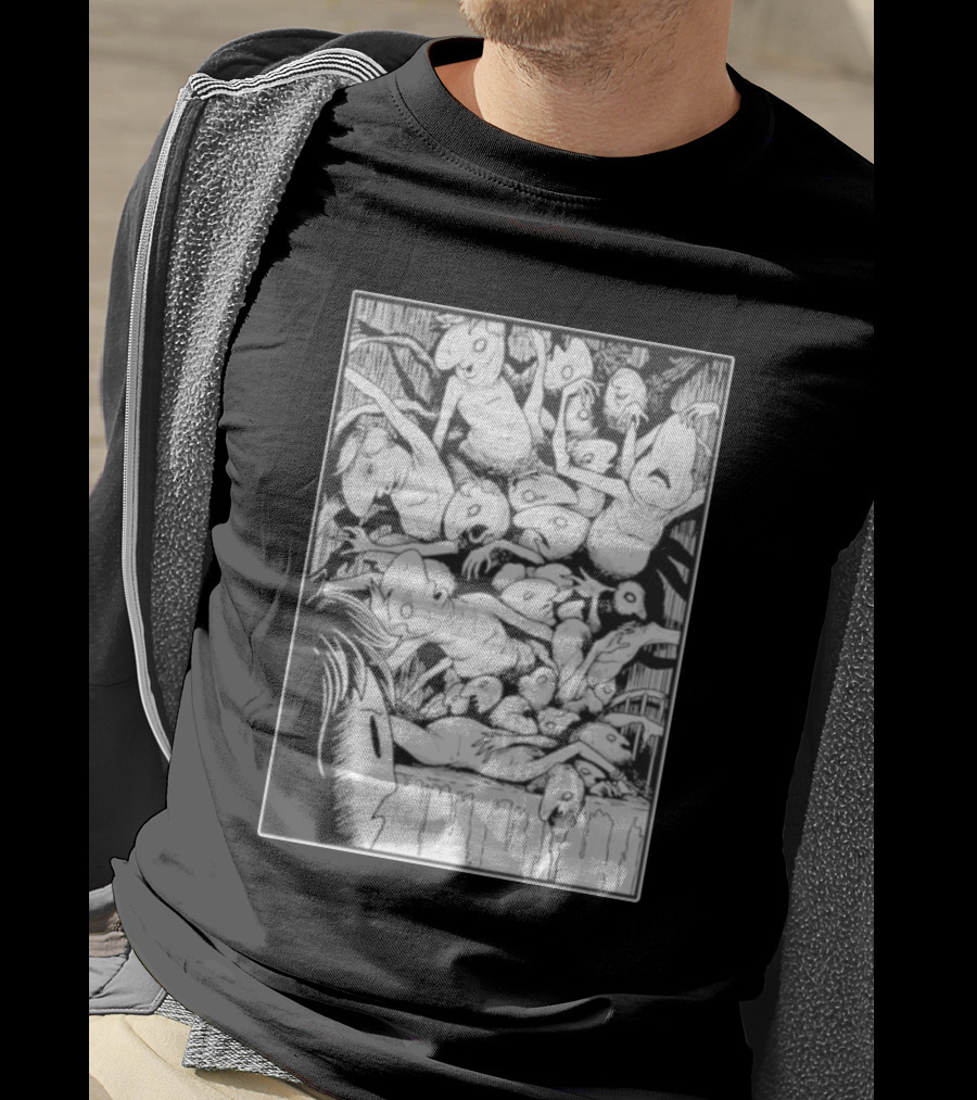 Oneyplays Horror Manga Boys Disturbing Creature Chaos T-Shirt