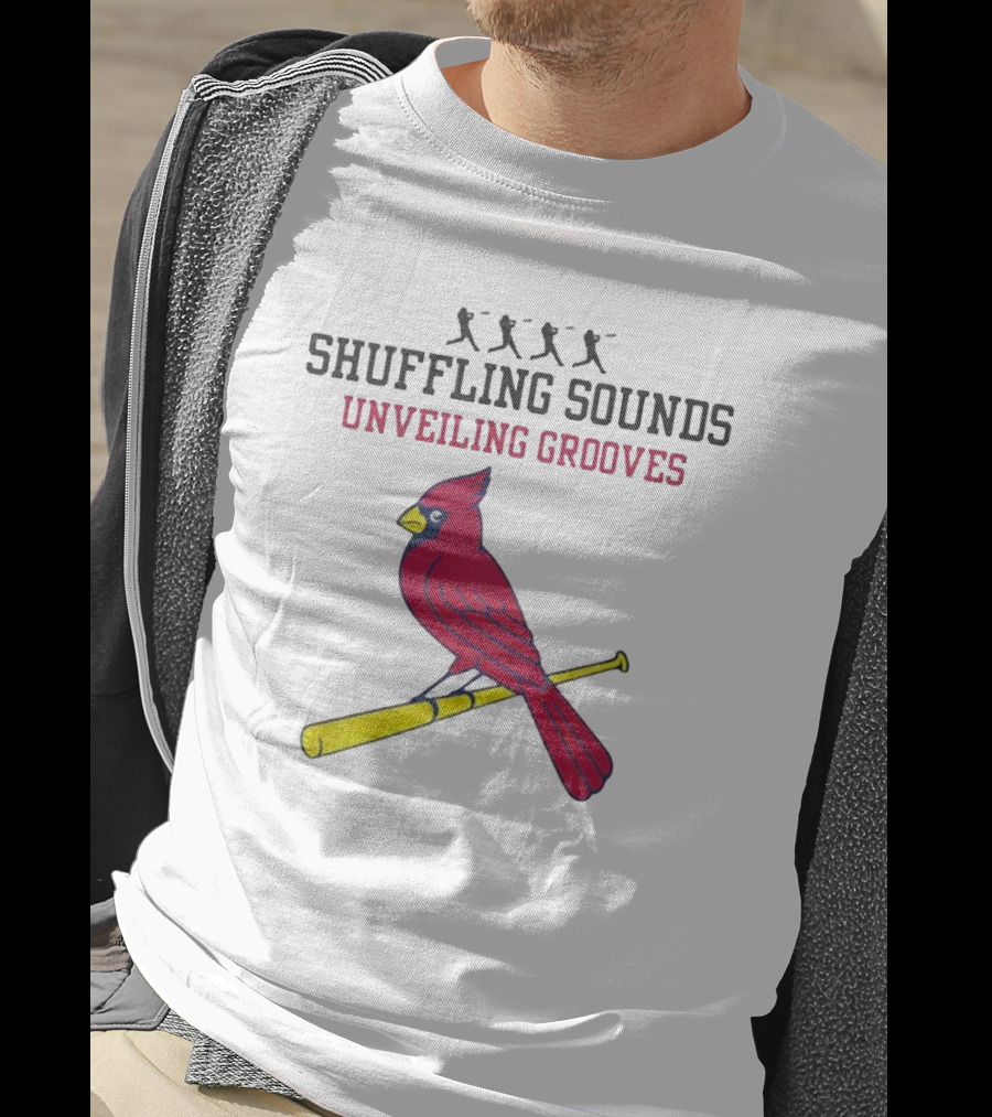 Cardinal Vibes Shuffling Sounds Unveiling Grooves T-Shirt