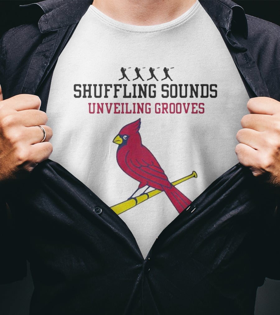 Cardinal Vibes Shuffling Sounds Unveiling Grooves T-Shirt