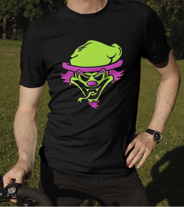 The Rock Insane Clown Posse Riddle Box Neon Face T-Shirt