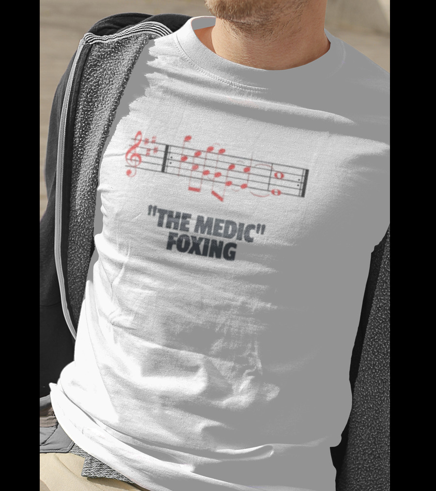The Medic Foxing Music Notes Sheet T-Shirt