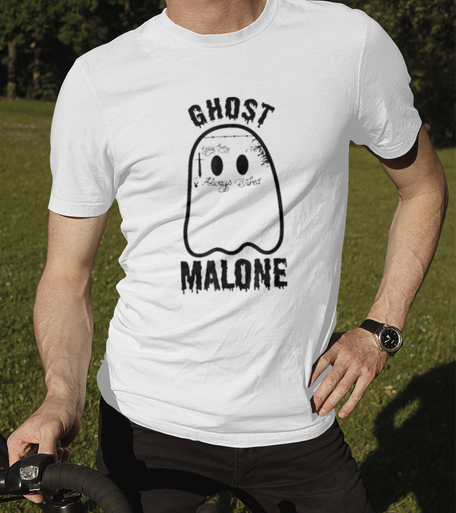 Ghost Malone Halloween Spooky Season Cute Fall Ghost T-Shirt