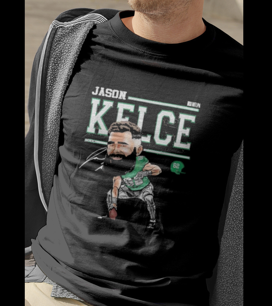 Jason Kelce Philadelphia NFLPA Cartoon 62 T-Shirt