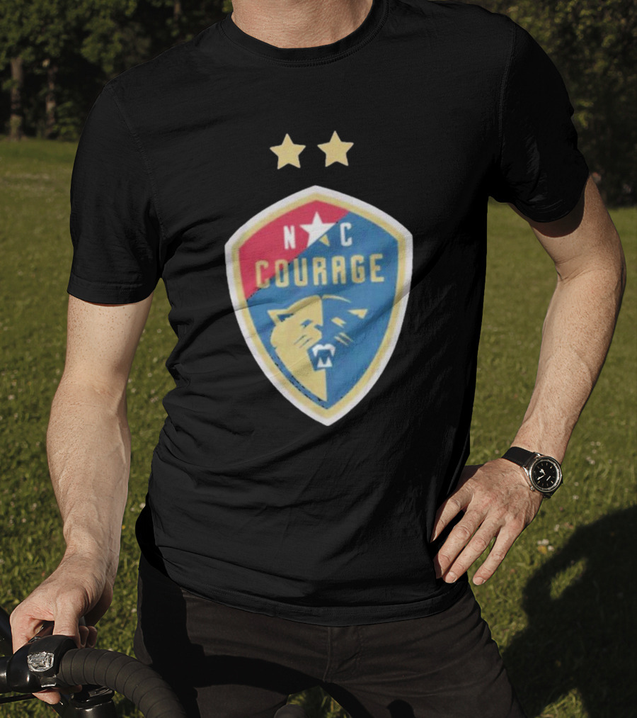 NC Courage Logo Two Stars T-Shirt
