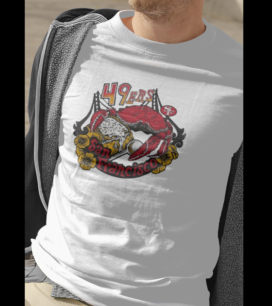 San Francisco 49ers NFL X Guy Fieri Flavortown Crab Bridge T-Shirt