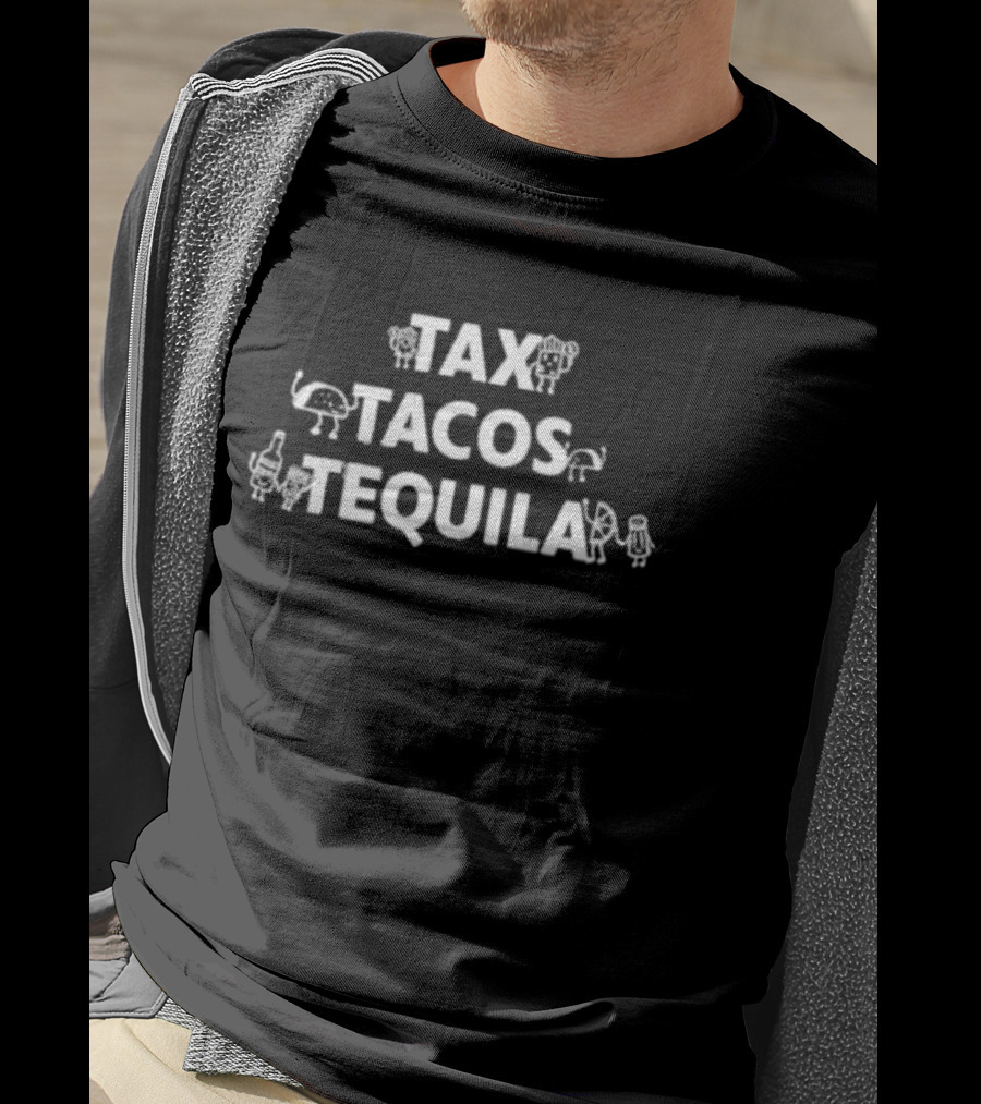 Taco Tax Tequila Fun Icons T-Shirt