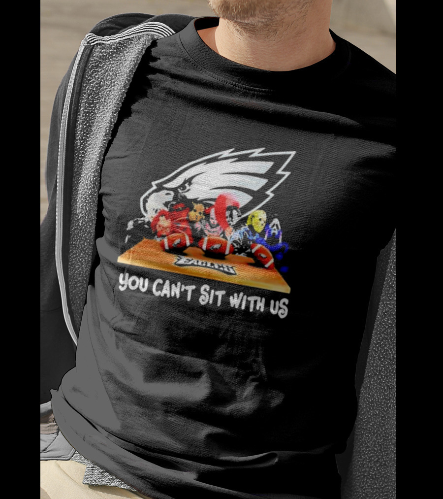 Philadelphia Eagles You Can't Sit With Us Horror Movie Characters Football T-Shirt