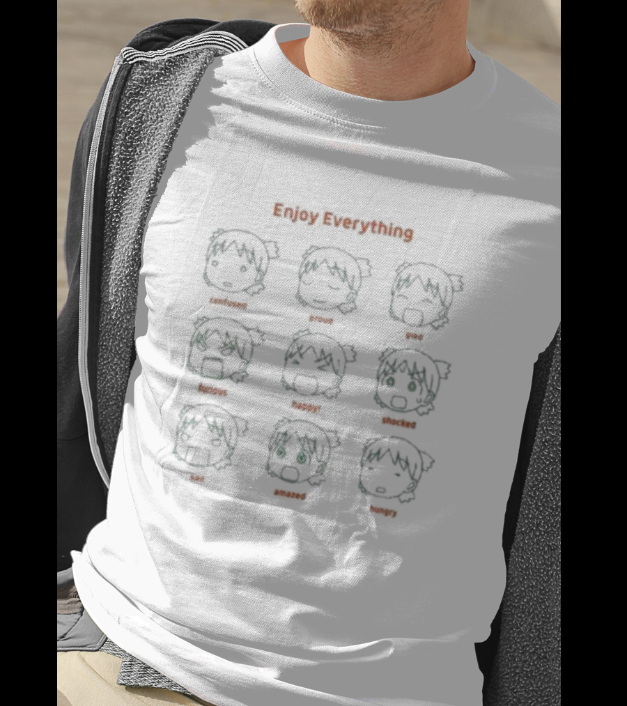 Enjoy Everything Confused Proud Glad Furious Happy Shocked Sad Amazed Hungry Faces T-Shirt