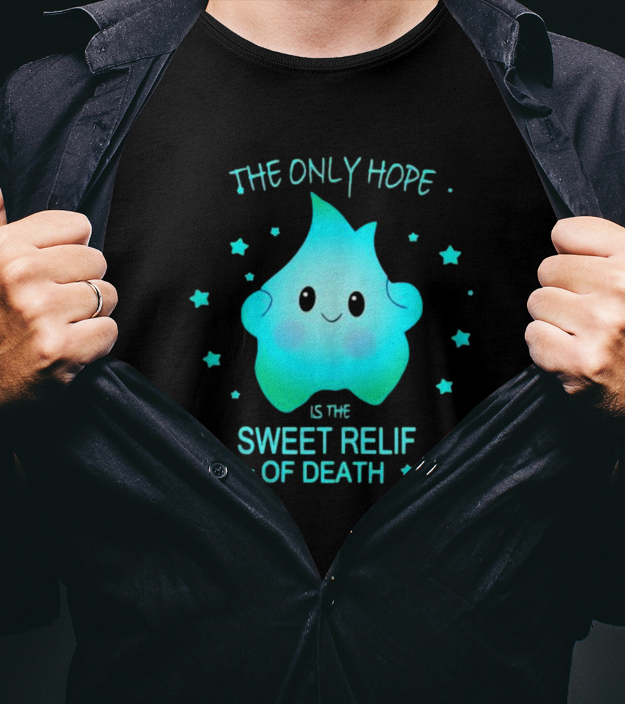 Lumalee The Only Hope Is The Sweet Relief Of Death Starry Blue Character T-Shirt