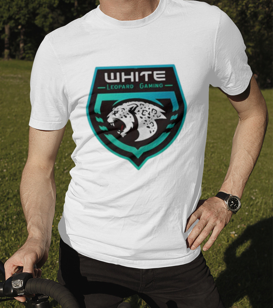 Soardogg Apparel White Leopard Gaming Emblem T-Shirt