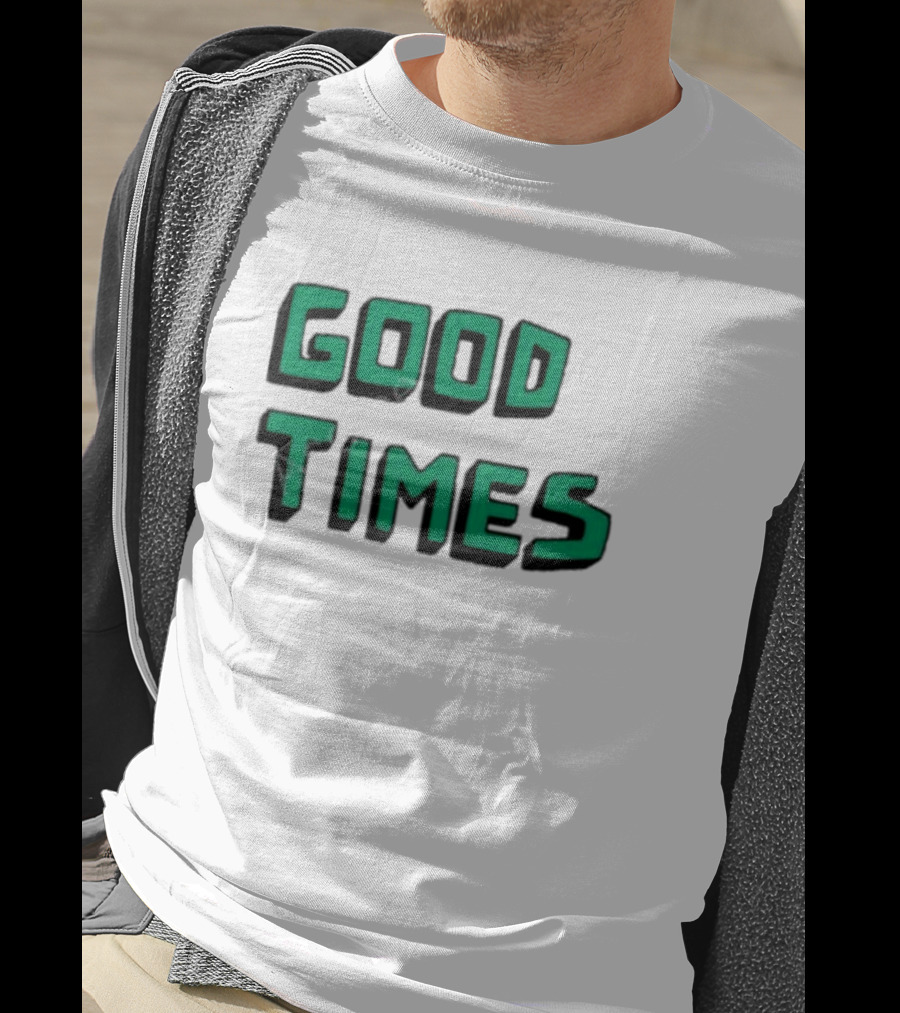 Kylie Minogue Good Times Retro Green Text T-Shirt