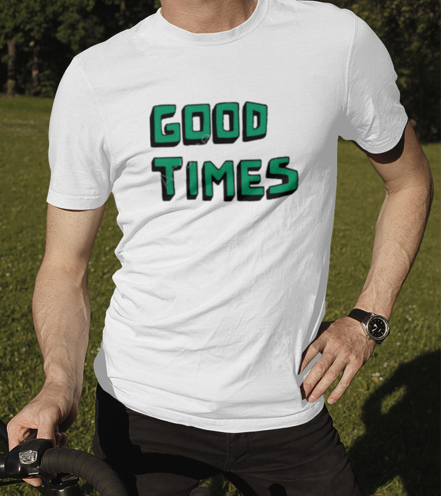 Kylie Minogue Good Times Retro Green Text T-Shirt