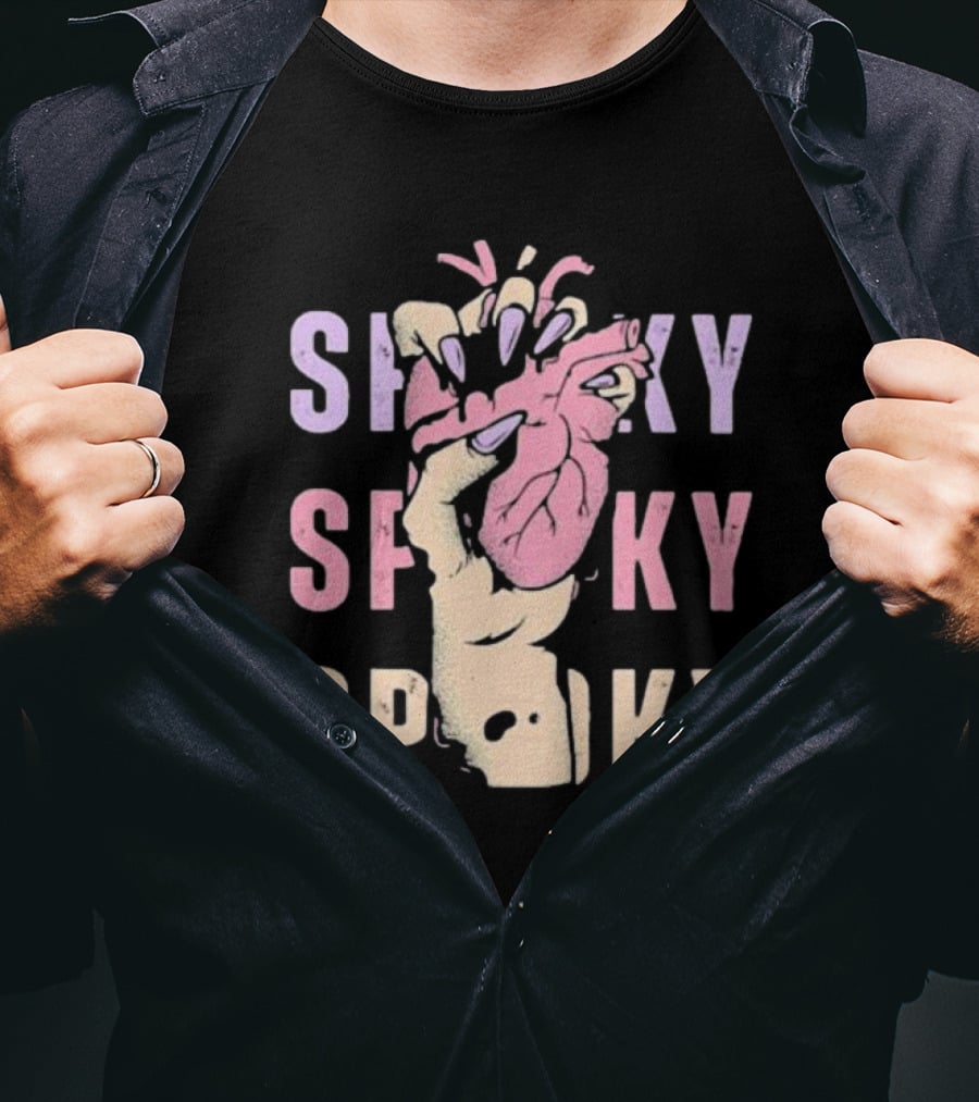 Spooky Hand Grips Heart Halloween Squeeze T-Shirt