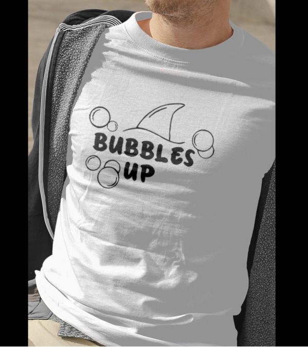 Bubbles Up Jimmy Buffett Shark Fins And Floating Bubbles T-Shirt