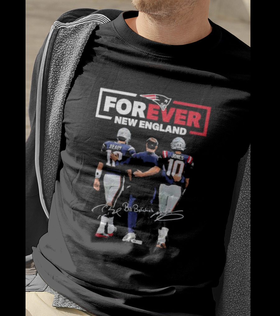 Forever New England Brady Bill Belichick Jones Signature Patriots T-Shirt