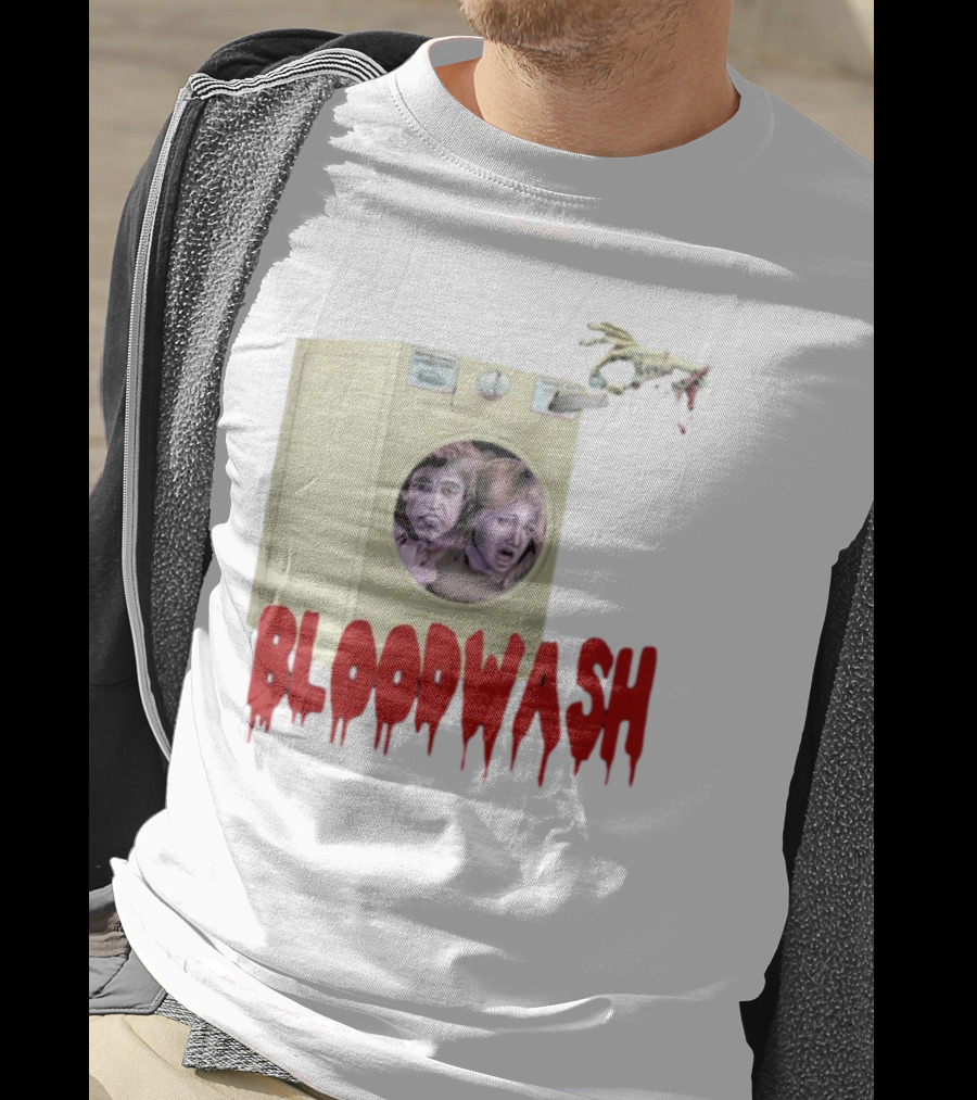 Puppet Combo Bloodwash Horror Laundry Machine With Faces And Monster Hand T-Shirt