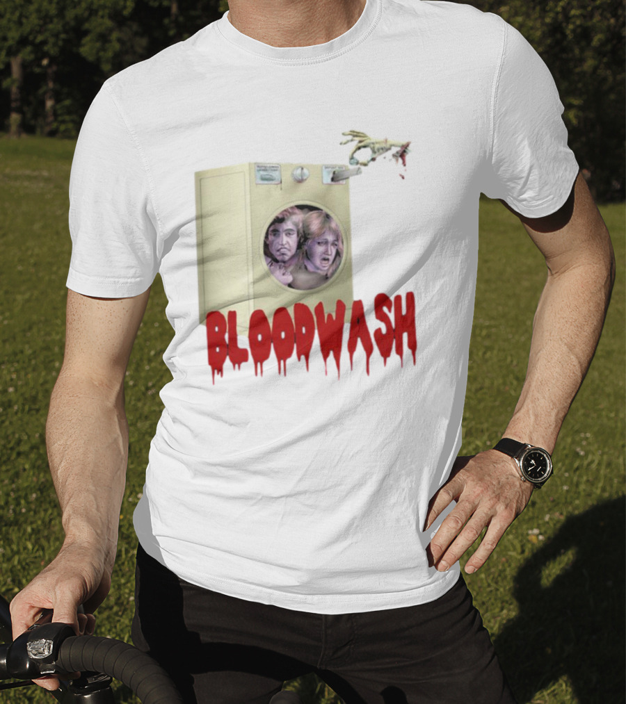 Puppet Combo Bloodwash Horror Laundry Machine With Faces And Monster Hand T-Shirt