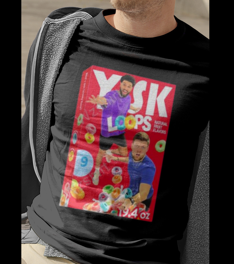 Ysk Loops Cereal Box You Should Know Podcast Natural Fruit Flavors T-Shirt