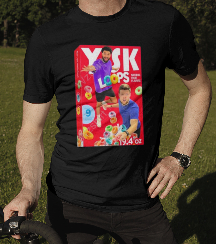 Ysk Loops Cereal Box You Should Know Podcast Natural Fruit Flavors T-Shirt