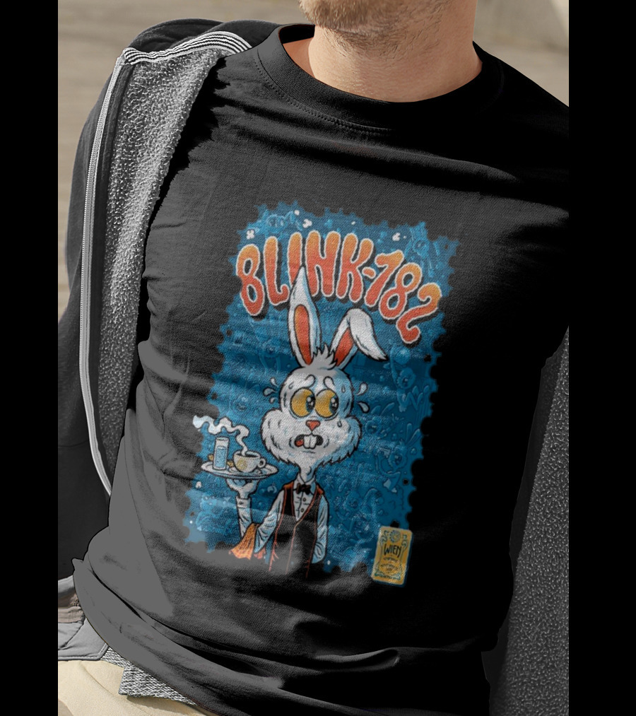 Blink-182 Vienna Wavy-Labyrinth Rabbit Waiter T-Shirt