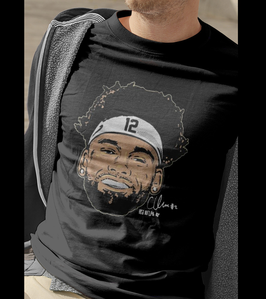 Chris Olave 12 Headband Swag NFLPA Signature T-Shirt