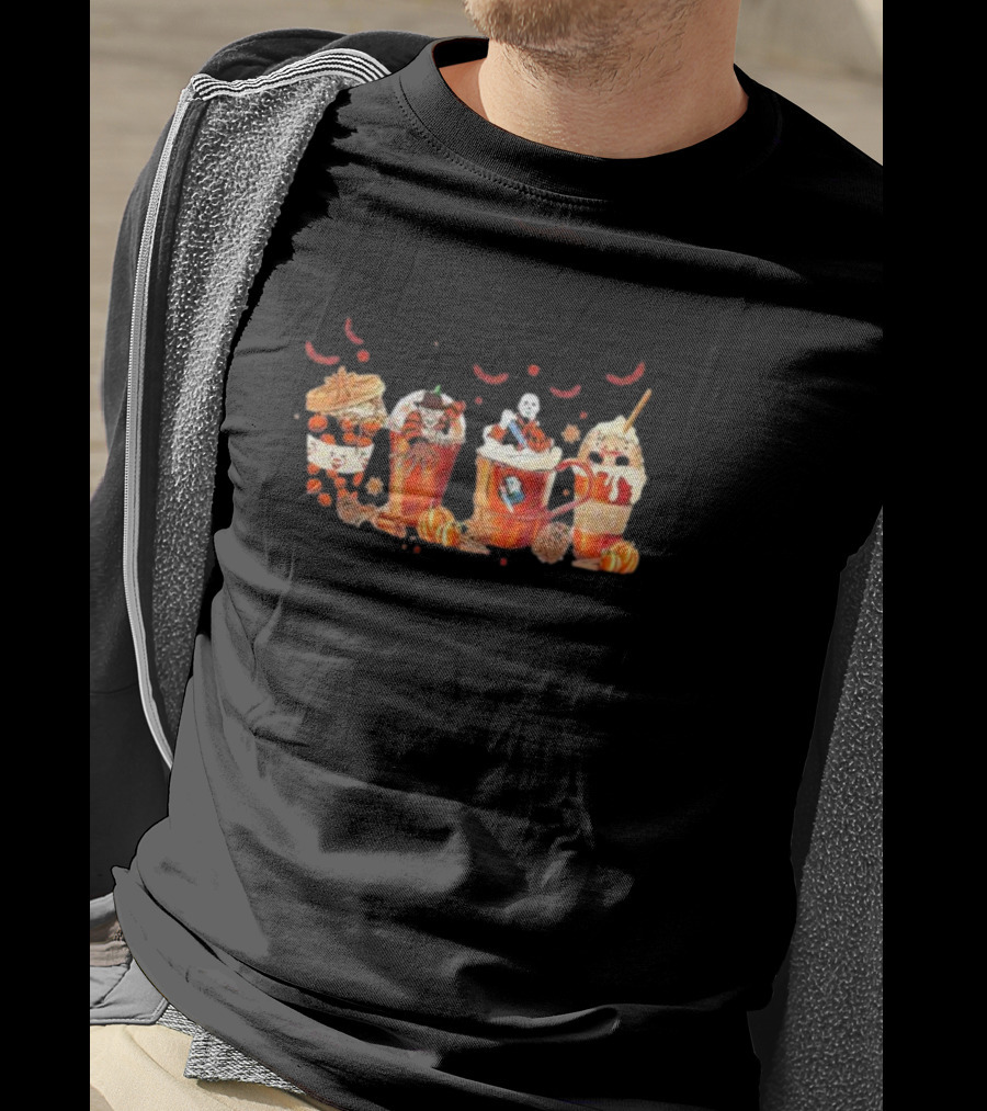 Pumpkin Spice Halloween Skeleton Coffee Mugs T-Shirt