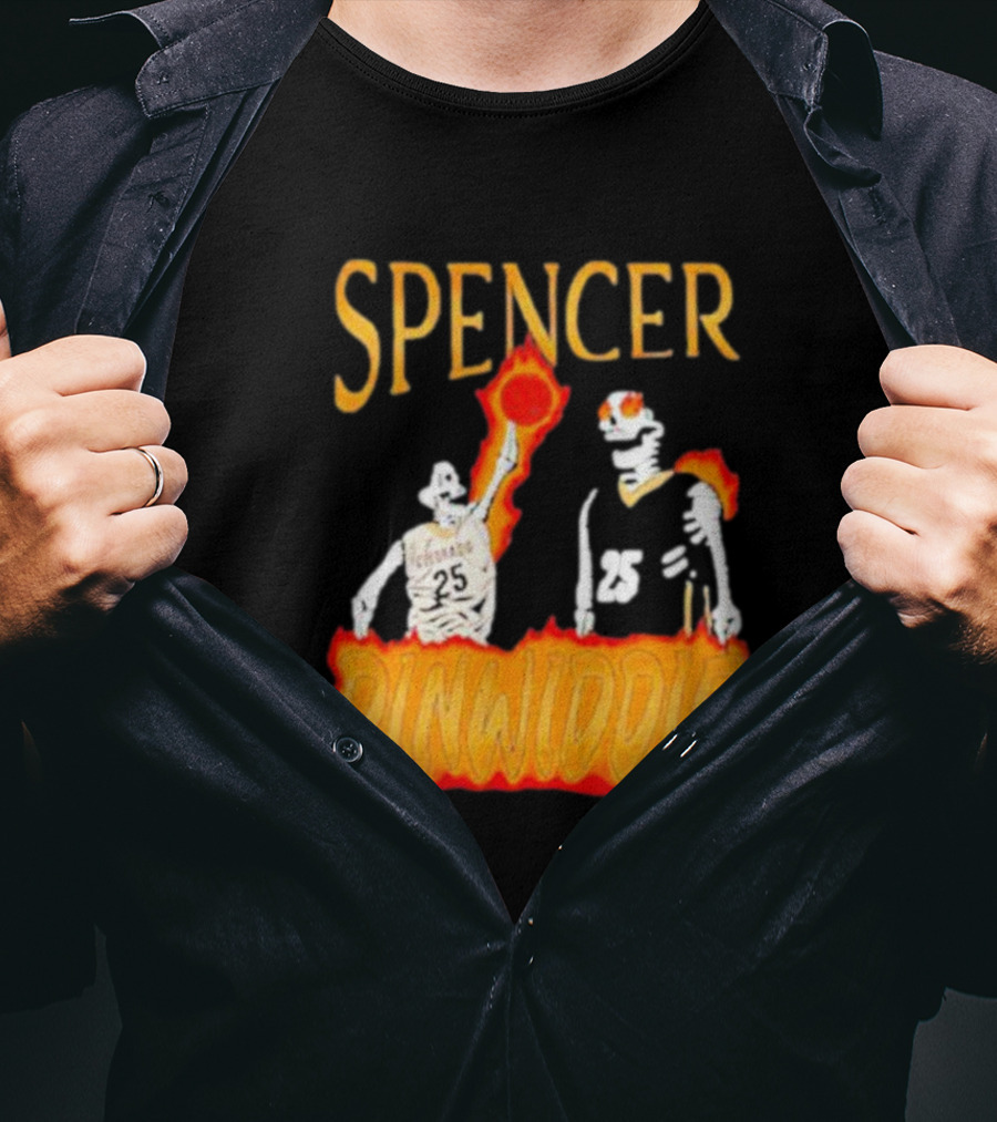 Spencer Dinwiddie Richmond 25 Basketball Flames T-Shirt