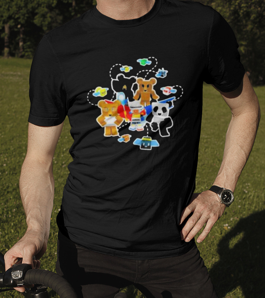 Bee Swarm Simulator Bear Team Characters With Bees T-Shirt