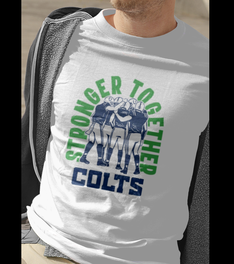 Stronger Together Colts Kicking The Stigma Homefield Cream Indianapolis Colts T-Shirt