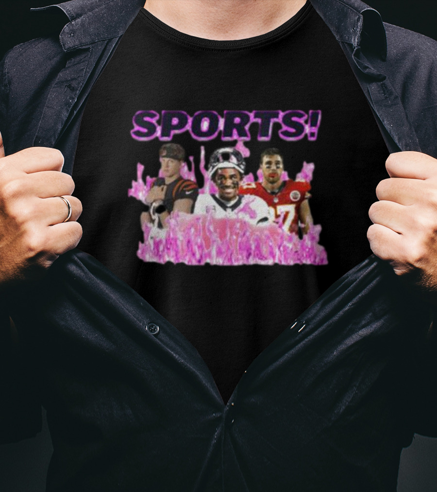 SPORTS Quarterbacks Fire Graphic NFL T-Shirt