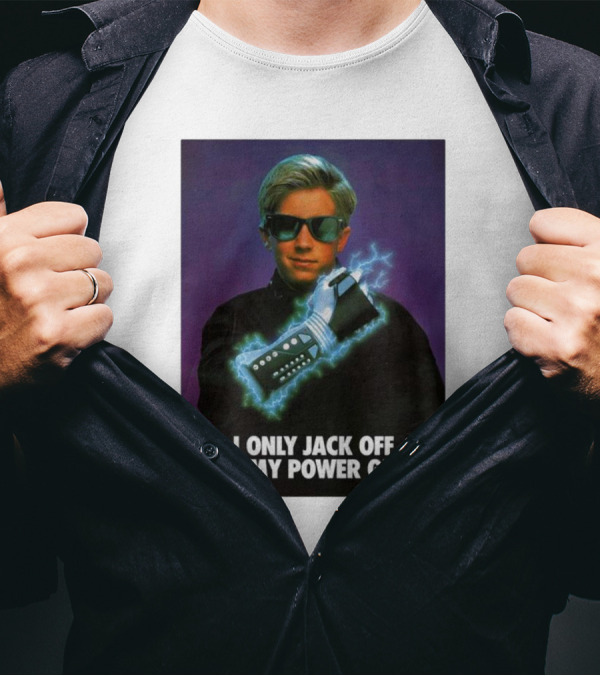 I Only Jack Off With My Power Glove Retro Style Humor Gaming Influence T-Shirt