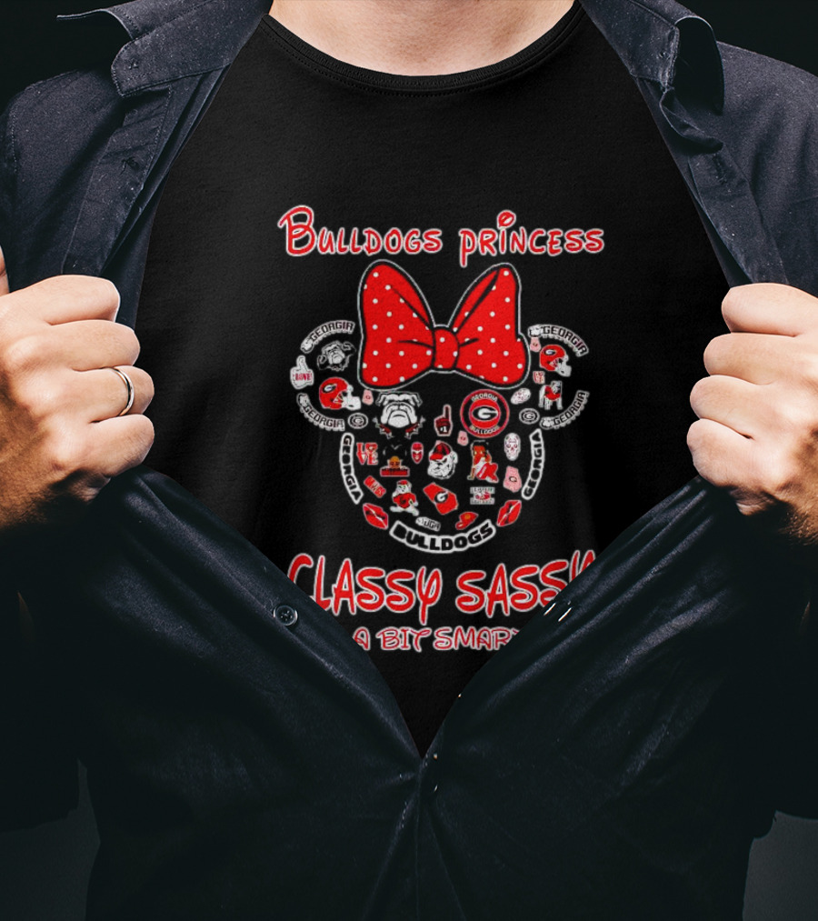 Bulldogs Princess Minnie Mouse Classy Sassy And A Bit Smart Assy T-Shirt