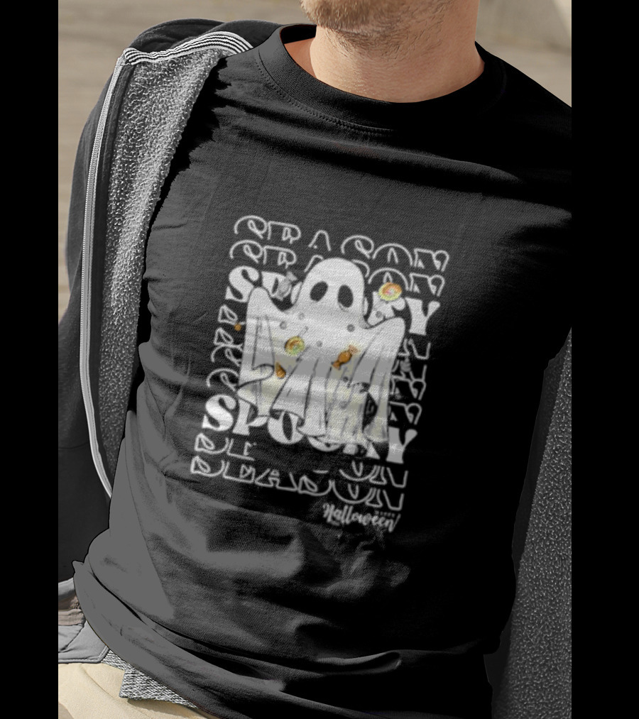 Spooky Season Ghost Halloween Candy T-Shirt
