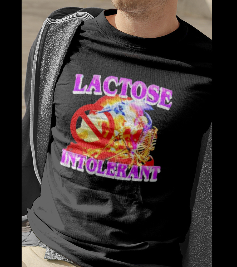 Lactose Intolerant Explosion Skeleton No T-Shirt