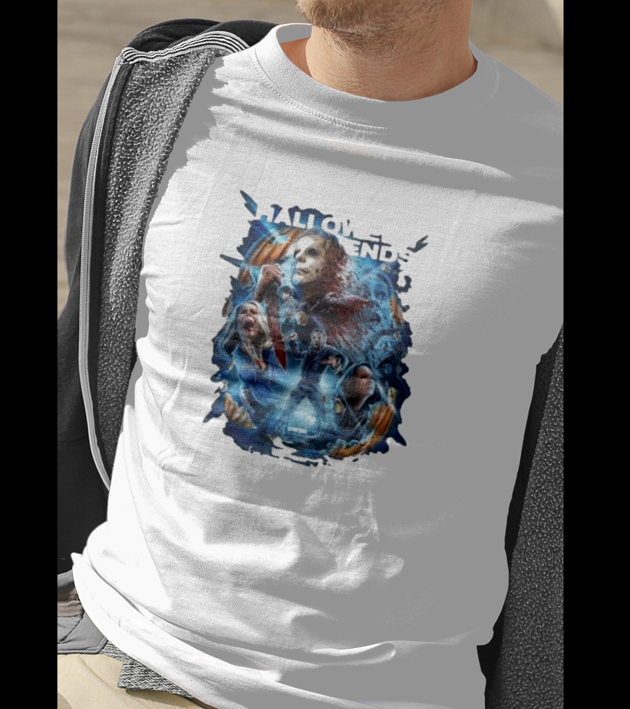 Michael Myers Halloween Ends Movie Characters Collage T-Shirt