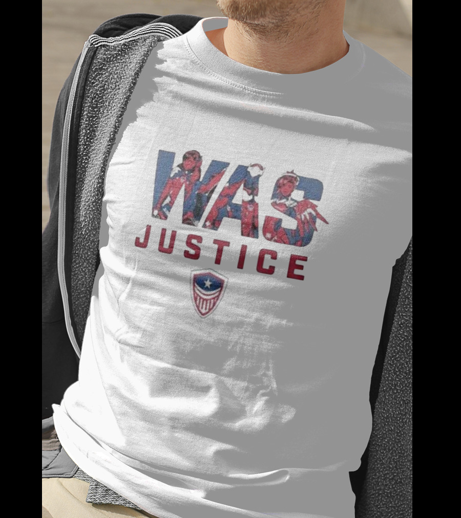 Washington Justice City Hero WAS Justice Shield Emblem T-Shirt