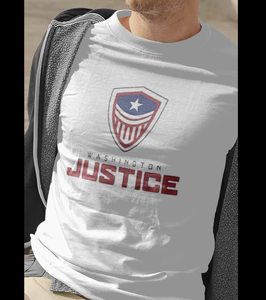 Washington Justice Logo Emblem Star Shield Branding T-Shirt