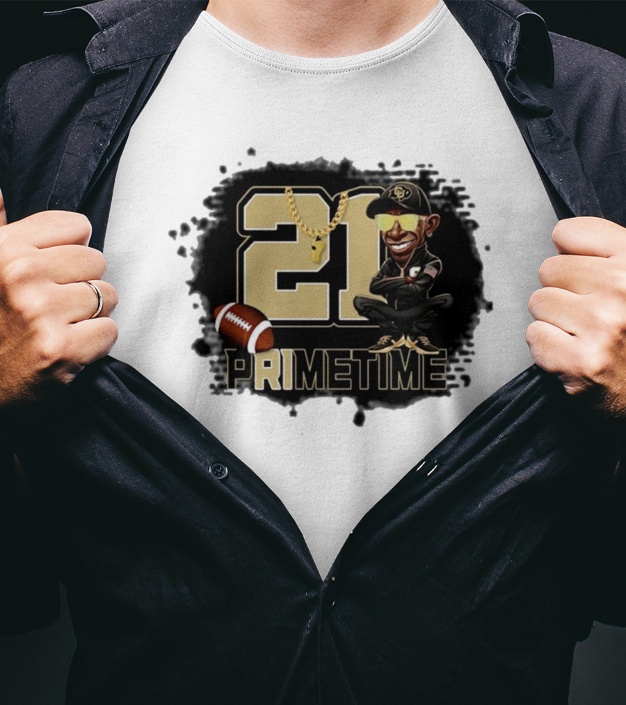 21 Prime Time Football Deion Sanders Coach Swea Mens Womens T-Shirt