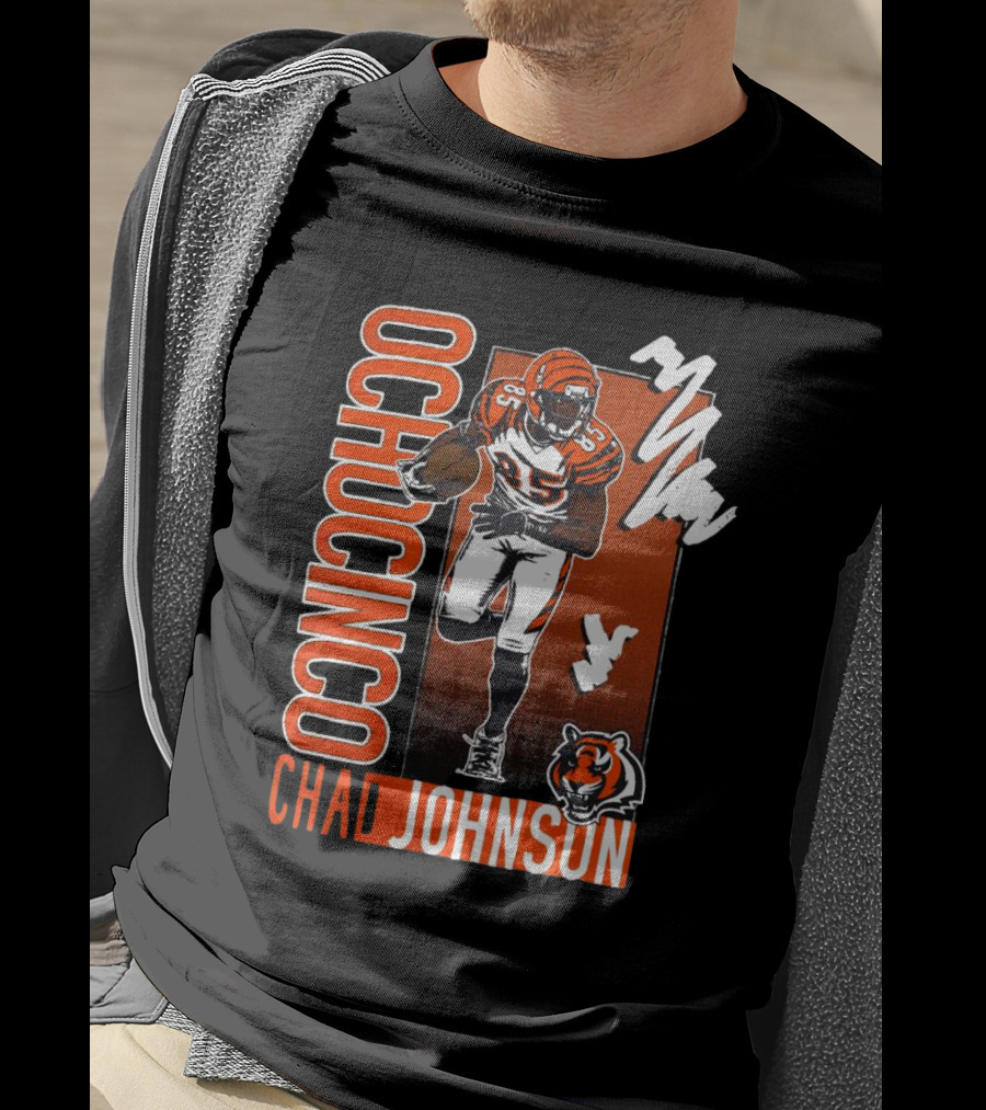 Ochocinco Chad Johnson Cincinnati Bengals Caricature T-Shirt