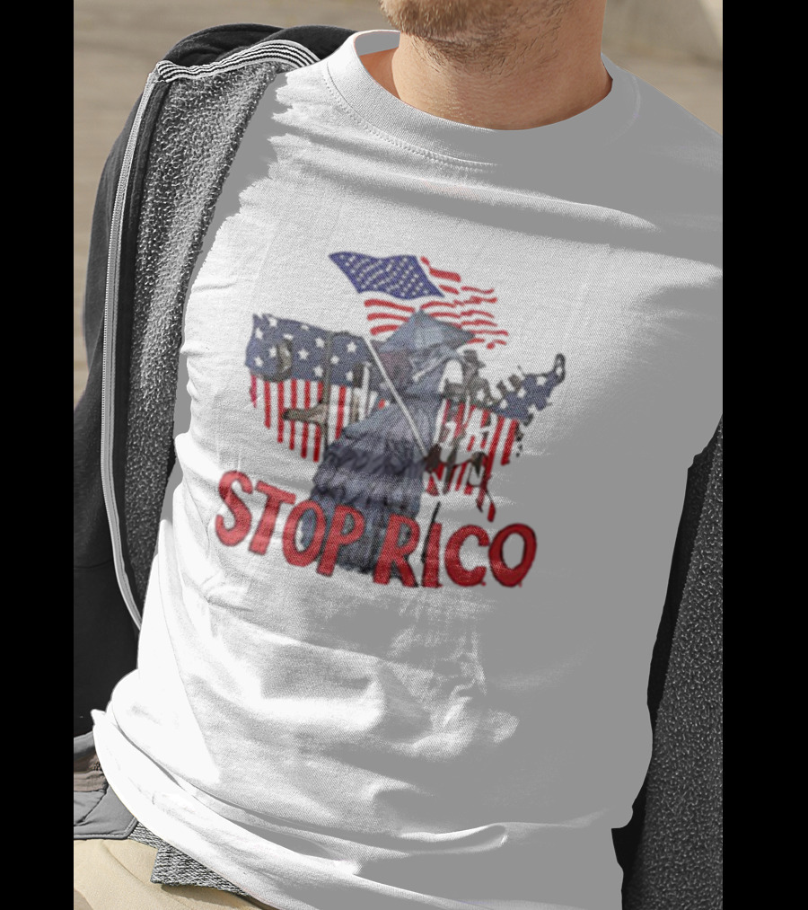 Drake Stop Rico American Flag Grim Reaper T-Shirt